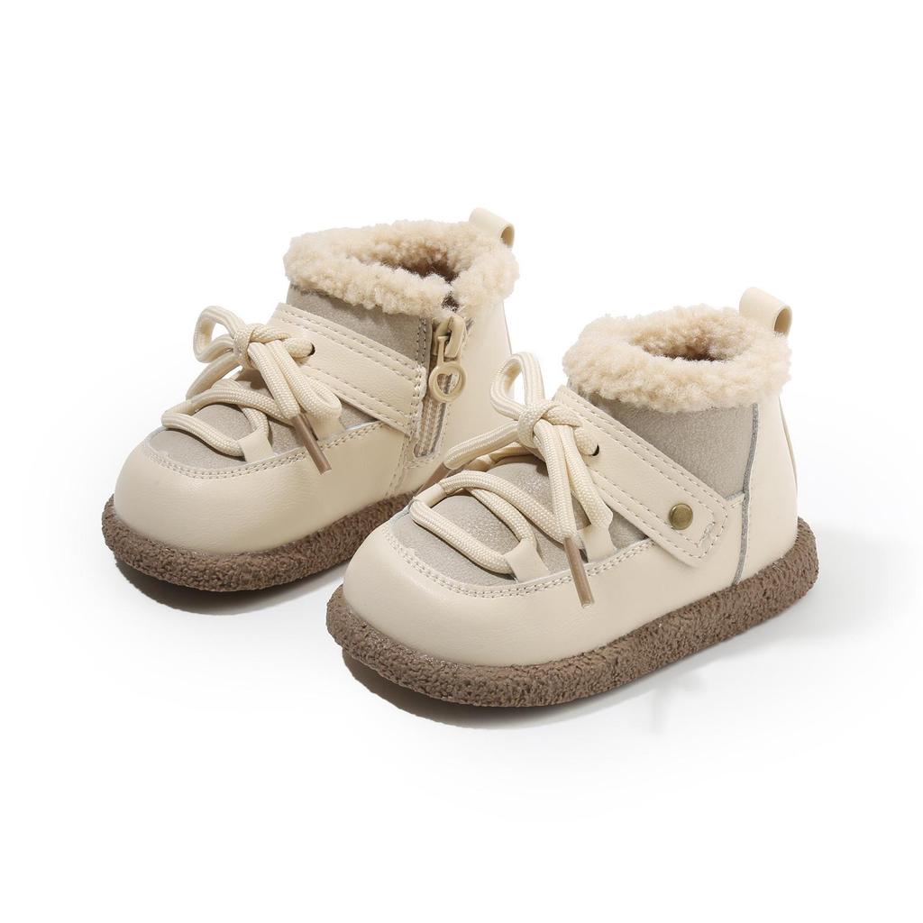 Cozy Infant Boots - Warm Autumn/Winter Footwear for Boys & Girls, Versatile Korean Style Walker Shoes.