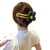Retro Plush Flower Duck Hairpin – Elegant Fabric Hair Accessory