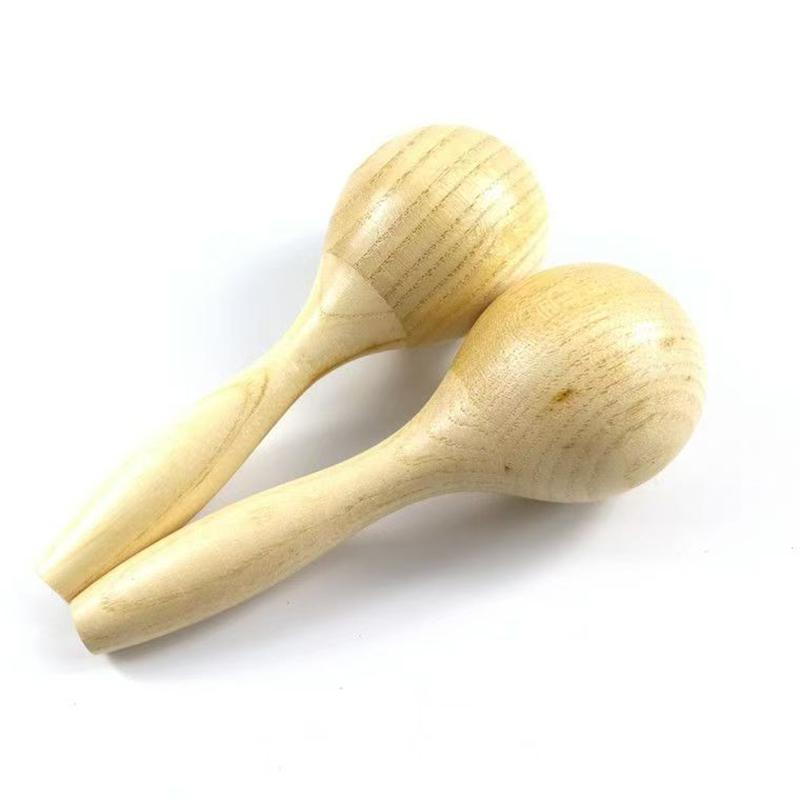 Wooden Maracas Hand Percussion Rattles Shaker Musical Instruments For Kids Educatiobal Toys Birthday Carnival Party Favors Gifts