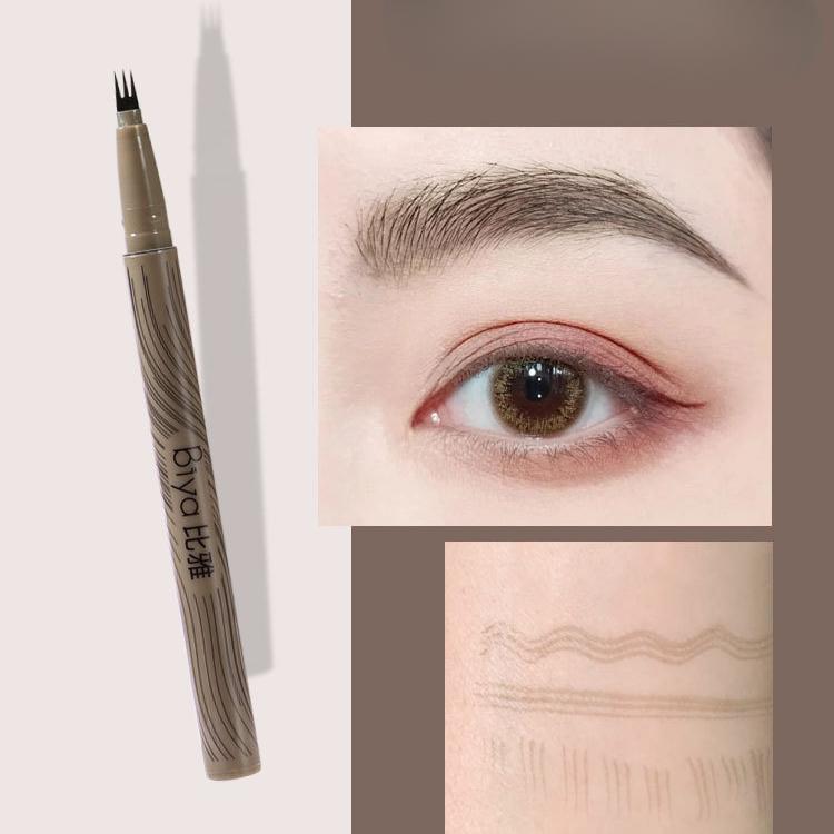 Lower Lash Eyebrow Pencil Three-claw Liquid Eyeliner Pen Waterproof and Sweat-proof Ultra-fine Quick-drying Split Eyebrow Pencil Lying Silkworm Pen