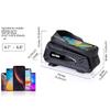 Classy-WILD MAN Waterproof Bicycle Front Bag With Touch Screen Phone Holder Mountain Bike Front  Bag Black+Red