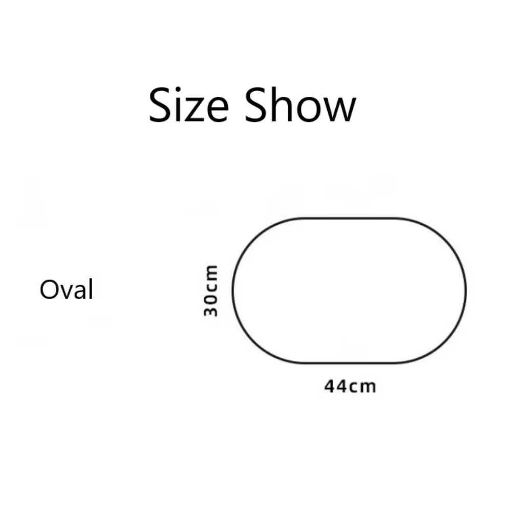 Durable Chain-printed Oval Placemats Oval Shape Leather Waterproof Placemat Washable Waterproof Heat Resistant Pad Kitchen
