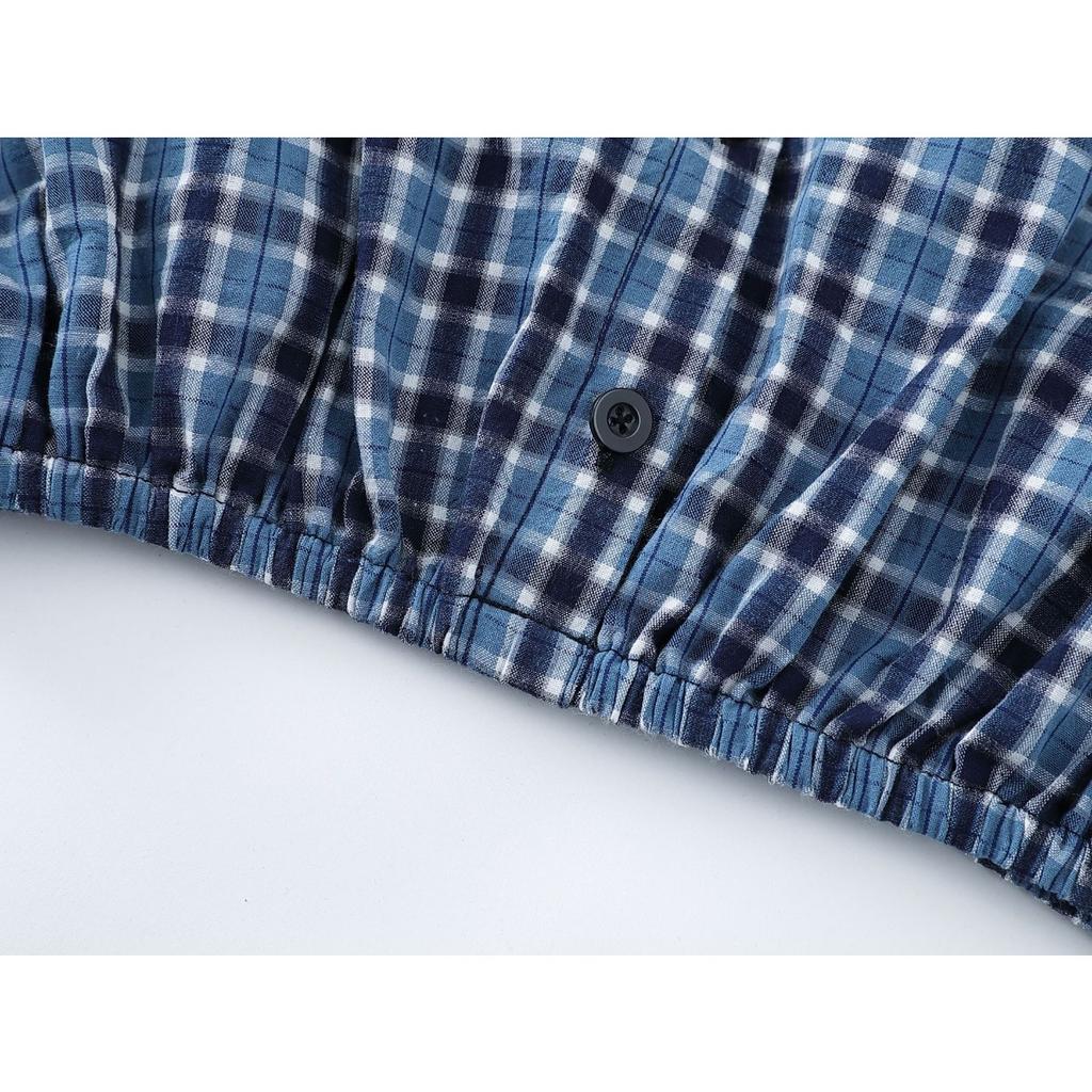 VAYLA New American Vintage Hot Girl Shirt Women's Casual Slim Fit Long Sleeve Collared Irt Versatile Plaid Shirt