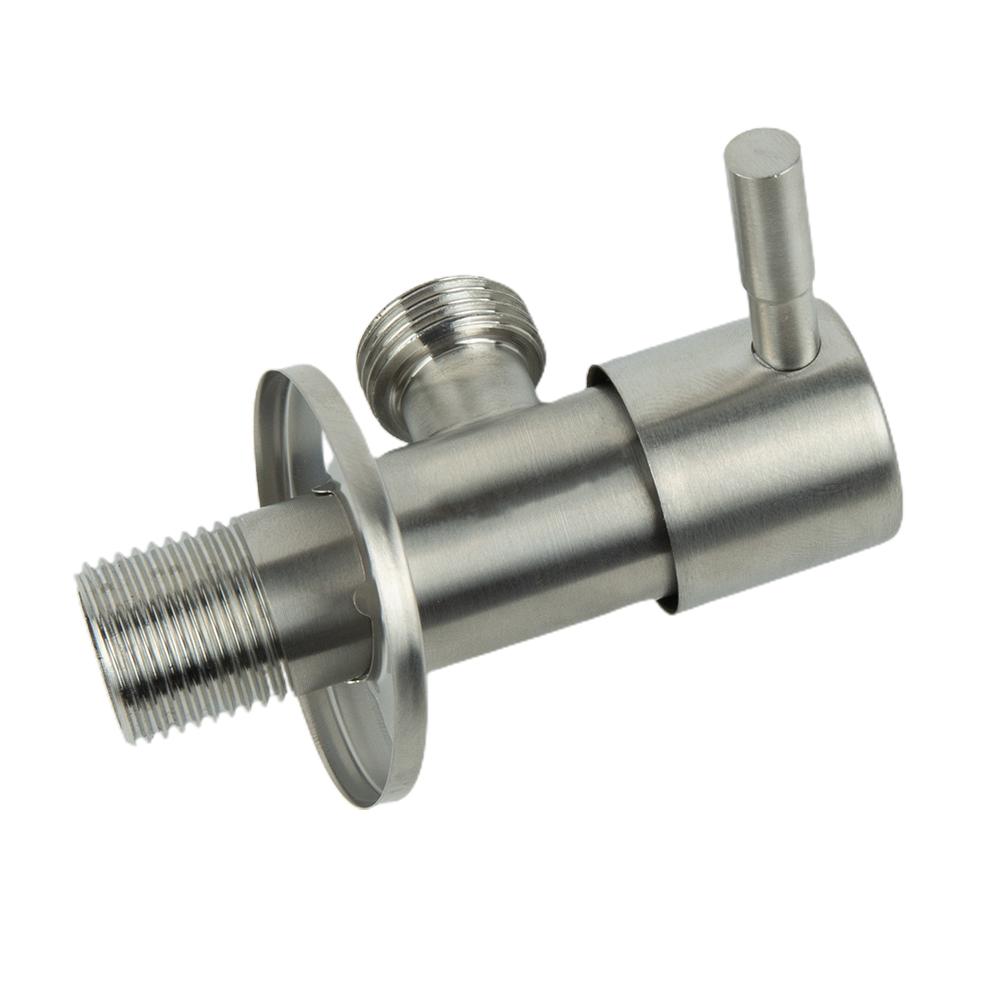 304 Stainless Steel Faucet Triangle Valve Replacement 1/2 Inch Thread Angle Filling Valves Parts Angle Triangle Valves For Basin