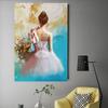 RELIABLI Girl Ballerina Portrait Pictures Canvas Paintings Wall Art Posters And Prints For Decorative Living Room Home No Frame