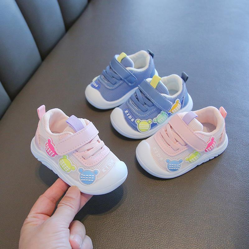 Baby Toddler Shoes Four Seasons Shoes 0 To 3 Years Old Baby Shoes Soft Bottom Non-slip Girls Boys Mesh Breathable Single Shoes