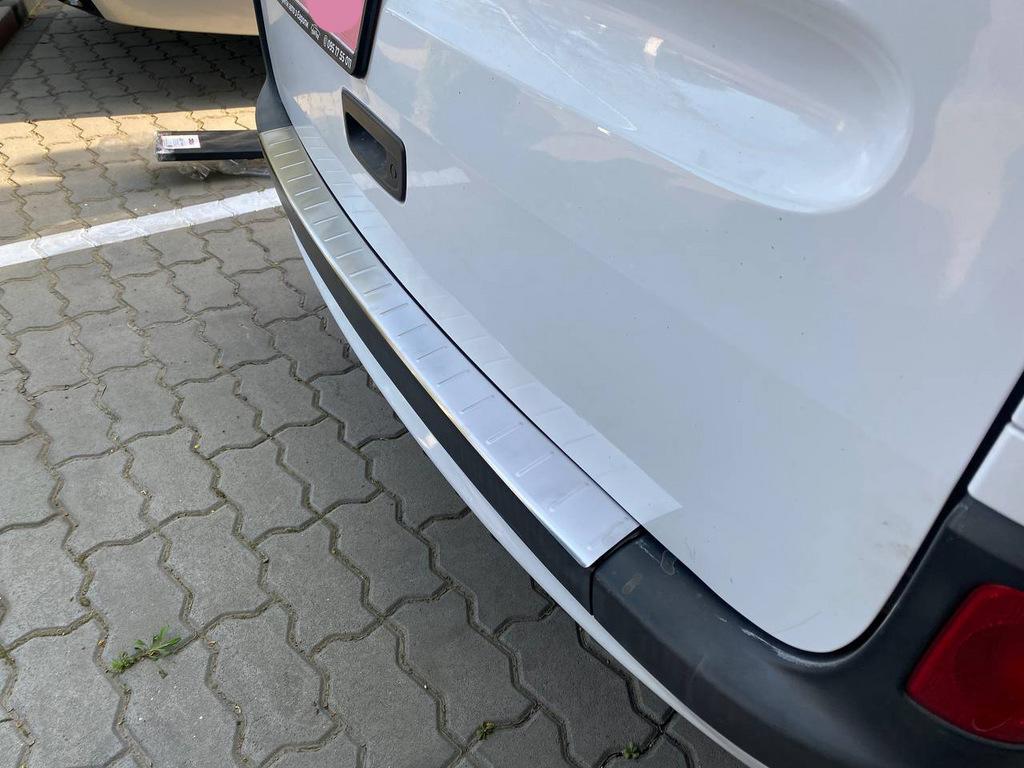 Накладка на задний бампер OmsaLine (2013-2025, нерж.) для Renault Kangoo