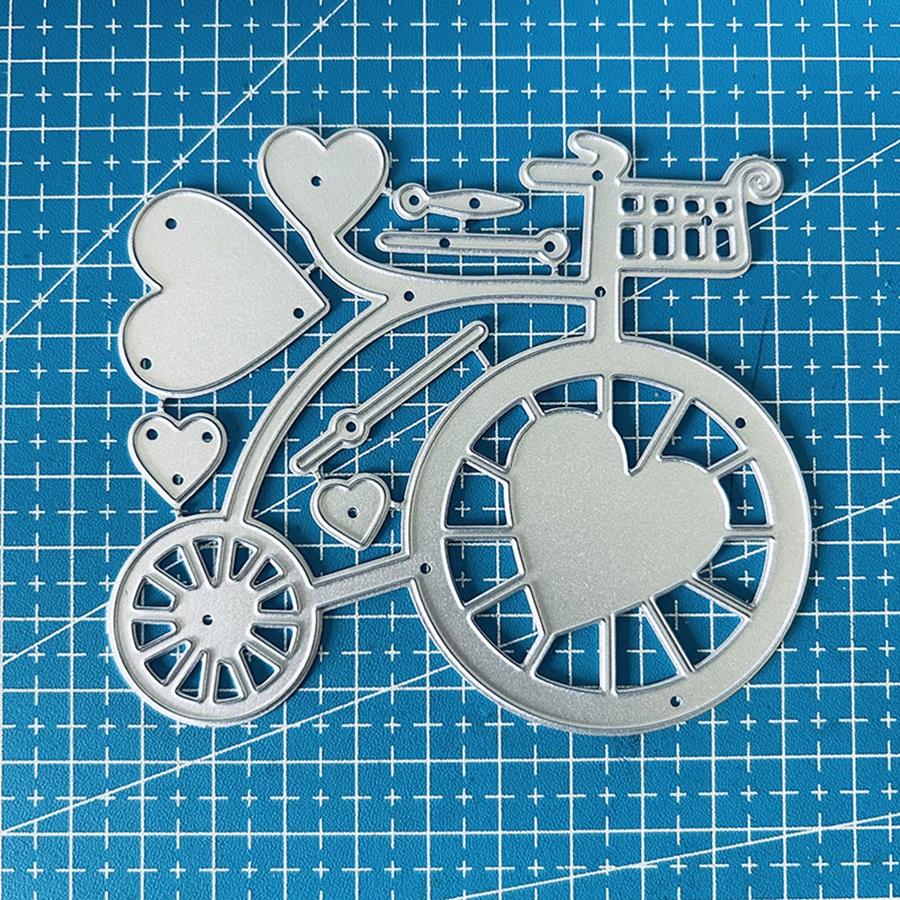 Bike Love Metal Cutting Dies Stencil for DIY Scrapbooking Photo Album Embossing Paper Cards Crafts Diecuts