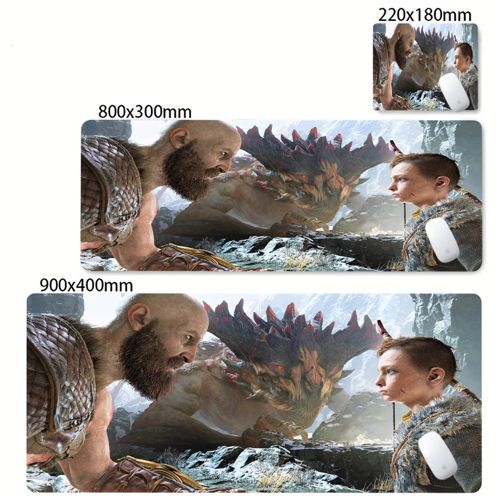 Game God of War Mouse Pad Anime Game Mousepad Computer Keyboard Desk Pads Office Carpet Laptop Mausepad Nonslip Base Deskmat