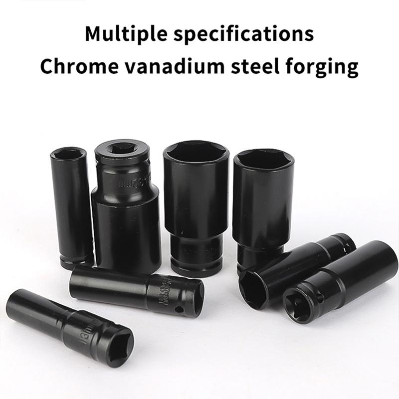 10Pcs 1/2 Inch Drive Metric Impact Socket Set Deep Universal For Pneumatic Air Tools