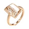 Kinel Luxury Square Rose Gold Color Glossy Rings For Women
