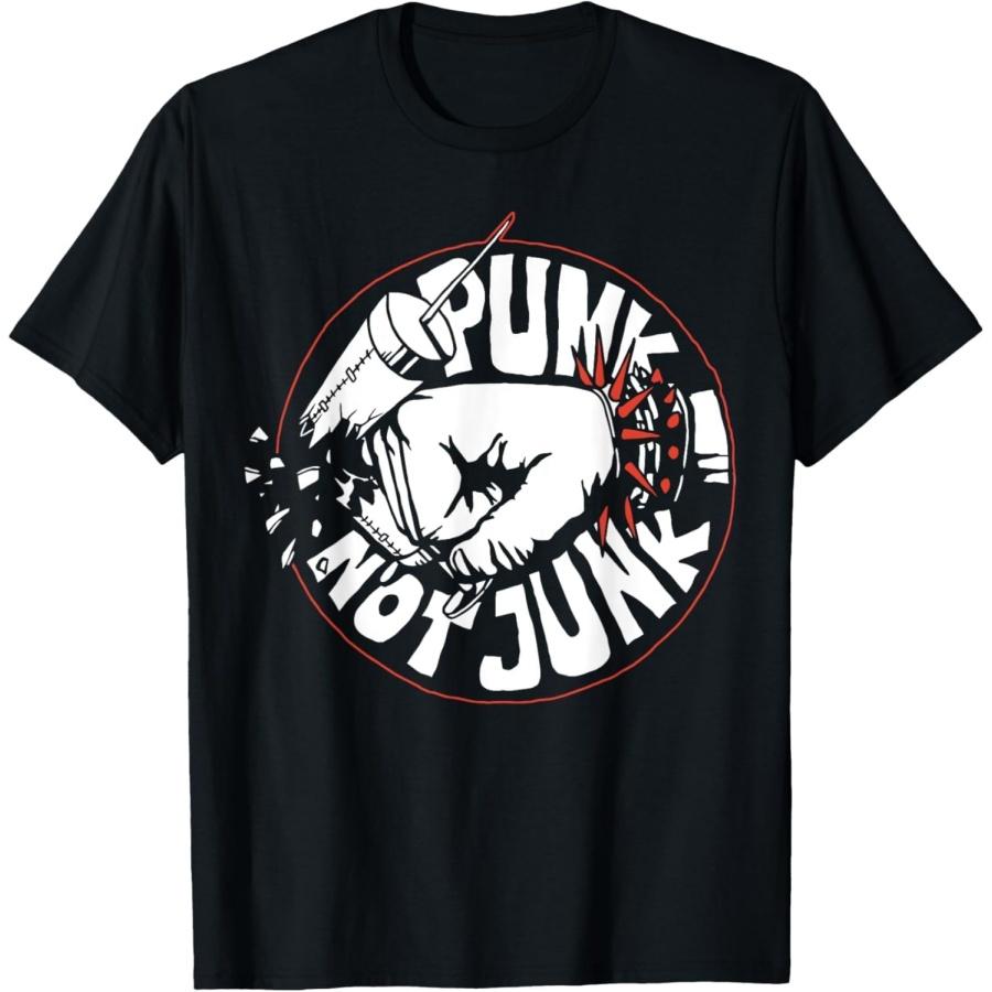 Figured Punk Not Junk Punk Rock Fans T-Shirt for Men Women S