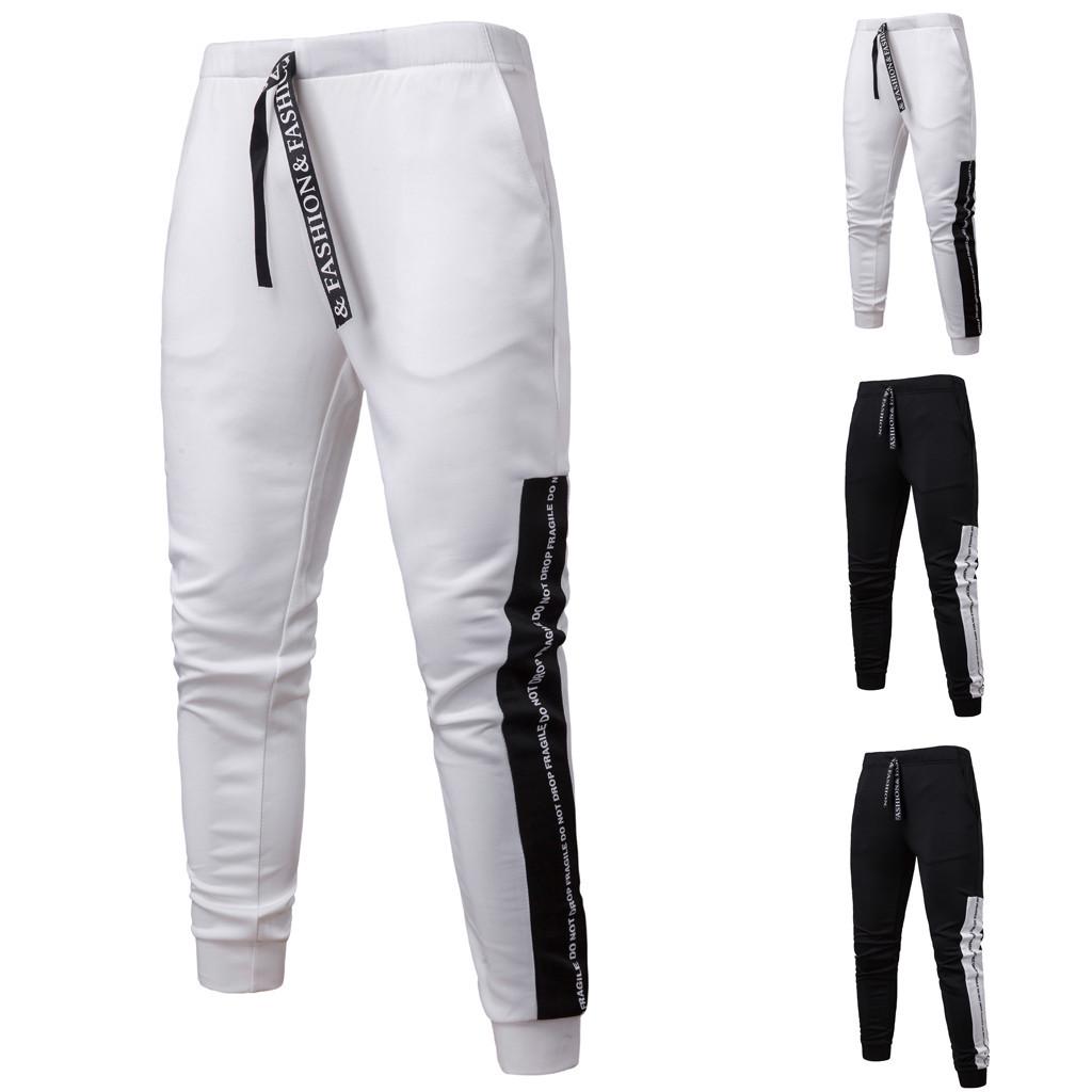 Men's  Winter Patchwork Sweatshirt Top Pants Sets Sport Suit Tracksuit