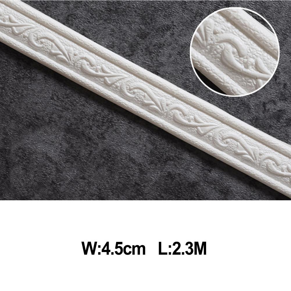 

Плинтус Бордюр Настенный Декоративная Кромка 3D Экологичная Пена Бордюрная Рамка Многоцелевая Полоса Линия Талии Наклейка на Стену белый