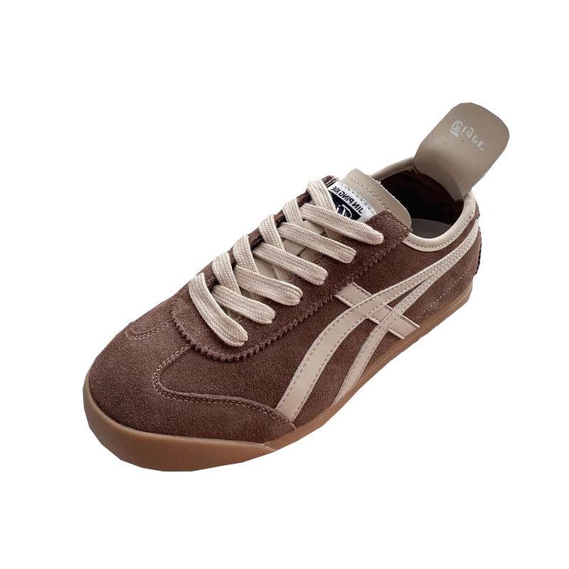 Weichsohlige, leichte, stoßdämpfende Casual-Sportschuhe für Damen, 2025 neu, vielseitig, Frühling und Herbst, Maillard-Retro, deutsche Trainingsschuhe, Board-s