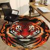 1pc Tiger Flame Print Chair Carpet for Office Non-Slip, Machine Washable Rug for Office - Holiday DecorMachine Made yy251029124