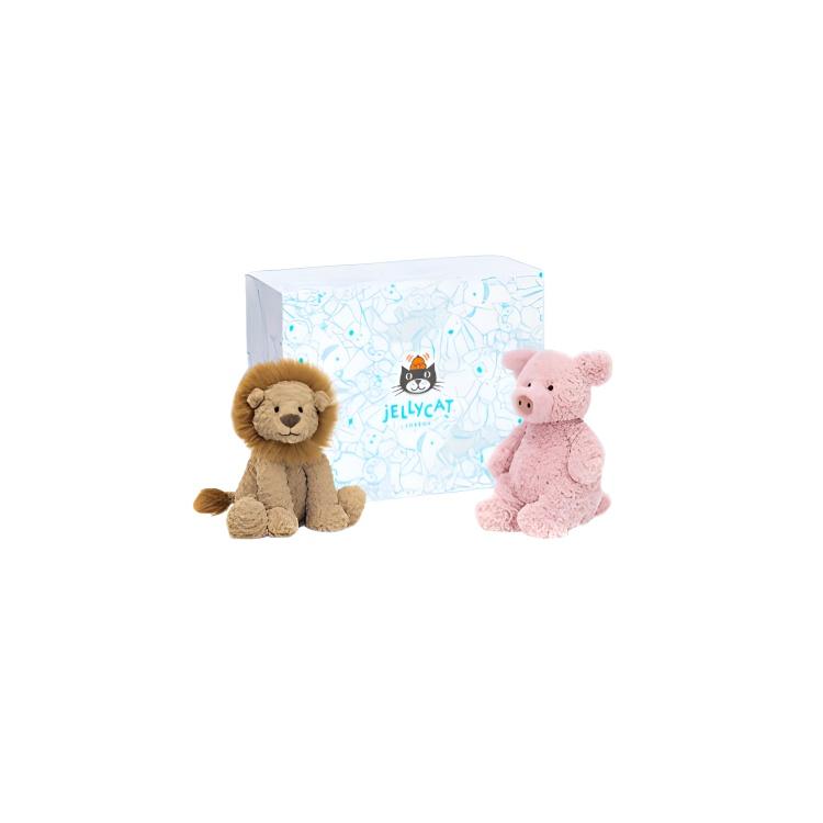

JELLYCAT Wavy Lion Barnabus Piglet Best Friend Companion Gift Box Cute Doll Plush Doll 22cm/23cm Height