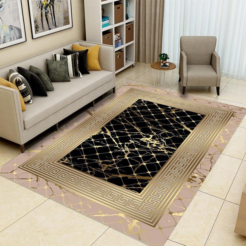 Leichter Luxus Fadendekoration Teppich Champagner Luxusmuster Wohnzimmer Sofa Rutschfeste Unterlage Eingangsfoyer Teppich Zuhause Schlafzimmer