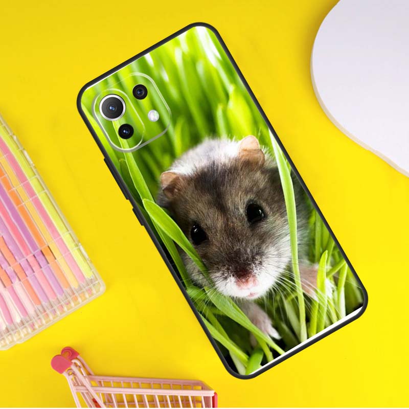 Cute Adorable Hamster Cover For Xiaomi 14T Pro 11T 12T 13T 13 14 Ultra POCO X7 Pro X3 X5 F3 F5 F6 M6 X6 Pro Case