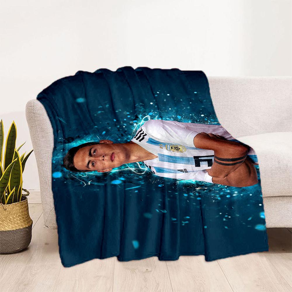 Dynamic Soccer Celebration Blanket Comfortable Perfect for Bedding Sofa Office All-Season Use Modern Best Holiday Gift for Friends Family