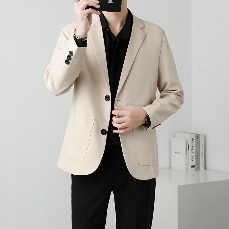 Men's Trendy Korean Style Versatile Suit Jacket for Autumn and Spring
