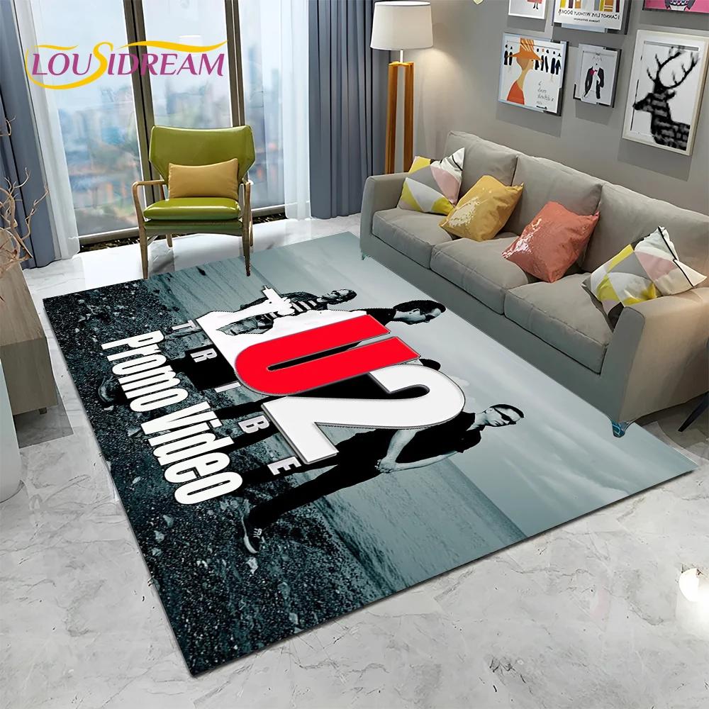 3D Printing U2 Rock Bang Bono Area Rug,Carpet Rug for Living Room Children's Bedroom Sofa Doormat Decor,Kids Non-slip Floor Mat