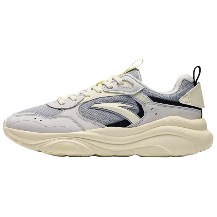 Men's Sneakers ANTA Unrestrained 3 Running Shoes Men's Low-top Jacquard Gray Silver Light With A Hint Of