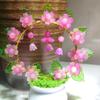 Simulated Plated Phoenix Flower Jewelry: Artificial Strawberry Leaves Headdress Beading Accessories