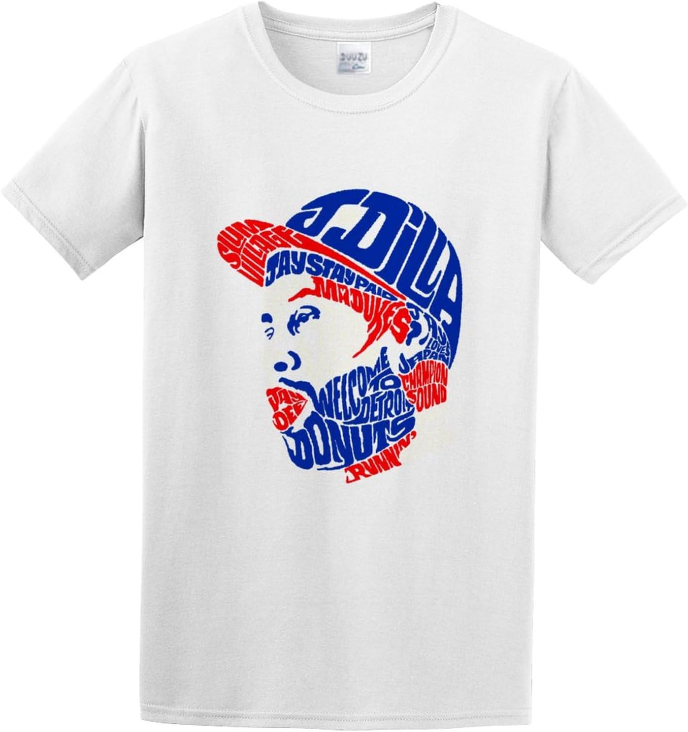 Short Sleeved T-Shirt Letter Print J DillaT-Shirt Black 4XL белый