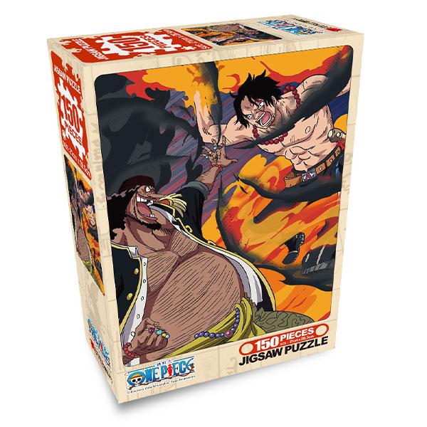 Rompecabezas de 150 piezas de One Piece Puño de Fuego Ace VS Barbanegra