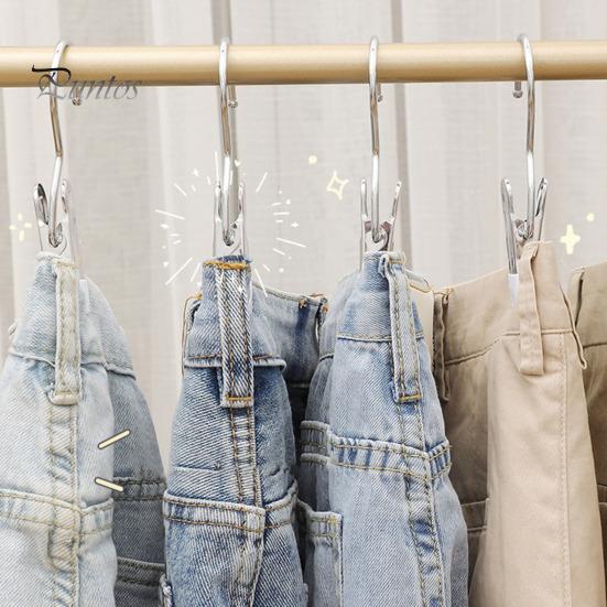 5 ks Klobouk Kalhoty Úložný hák na zavěšení O 360 stupňů otočný víceúčelový protiskluzový kovový závěs klipsy Organizace skříně