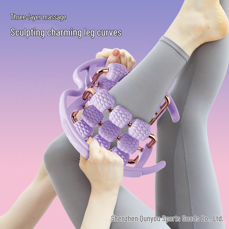 18-Wheel Six-Axis Leg Massager: Home Leg Slimming & Fascia Relaxation Ring Clip