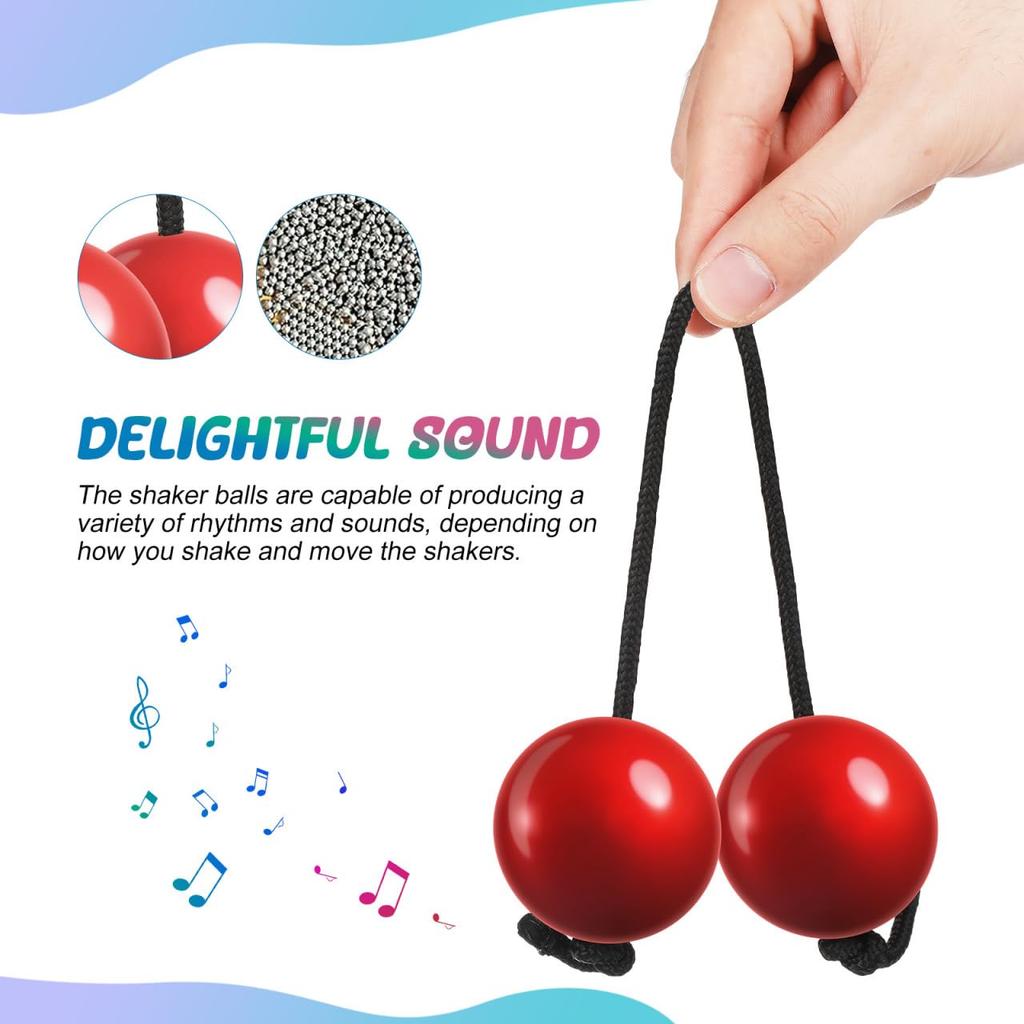 Alasum Patica Musical Instrument Asarato Percussion Set Performance Shaker Percussion Folk Instrument Rhythm Ball 2-Piece