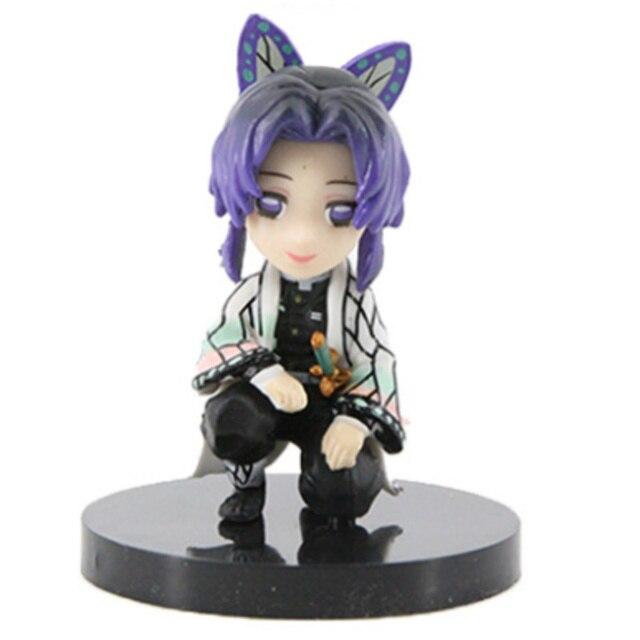 Demon Slayer Action Figure Kawai Q Version Cute Doll Kyoujurou Shinobu Figma Pvc Anime Model Christmas Gift Toys for Children