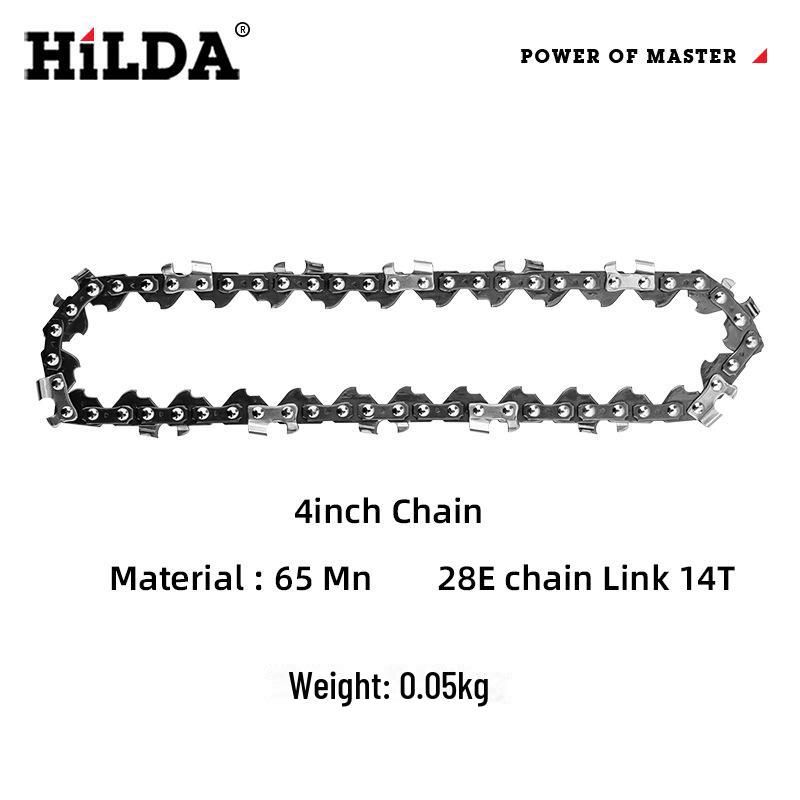 HILDA 4-Inch One-Handed Electric Lithium Chainsaw for Woodworking and Garden Felling.