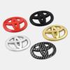 3D ABS Toyota Logo Car Emblem Steering Wheel Sticker For Toyota Hilux Prius Avensis Auris Verso Corolla Camry Auto Accessories
