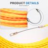 4mm Electrician Tape Conduit Ducting Cable Puller Tool 10-50M Fiberglass Rodder Fish Tape Cable Push Puller Wiring Installation