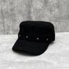 American retro rivet imitation suede flat top hat women's versatile face small deep version equestrian hat fashionable foreign style newsboy hat