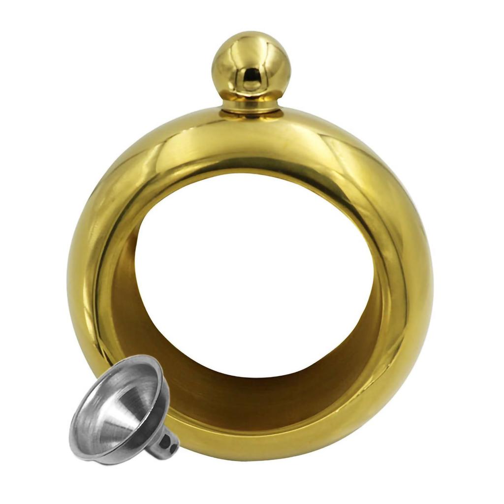 304 Stainless Steel 100 Ml Hip Flask Bracelet 3.5 Oz Creative Bangle Hip Flask Set with Funnel for Wine Whiskey Alcohol Cocktail