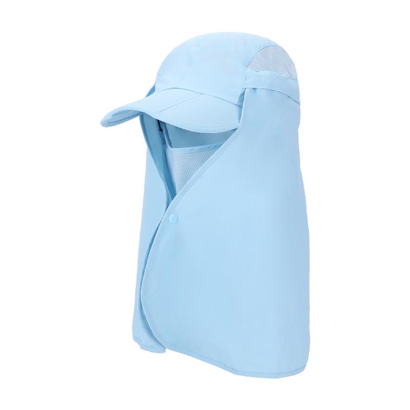 Summer large shawl sun hat outdoor quick drying breathable hat women's mountaineering folding baseball cap men's sun protection cap