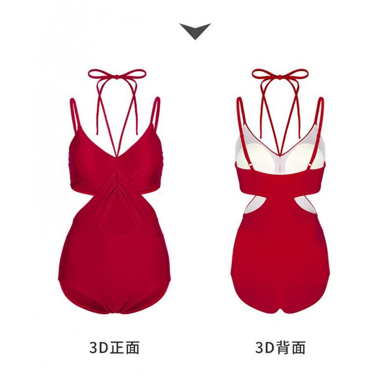 One-piece Swimsuit Women's Fashion Pure Desire Style Sexy Hot Girl Swimming Pool Vacation Triangle Suit