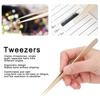 Multifunctional Nail Art Tweezers Steel Golden Straight Tweezers for Eyelashes Manicure
