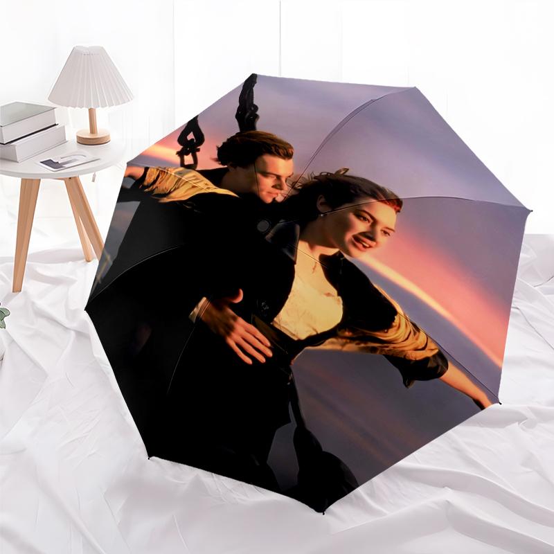1pc Titanic1 Umbrella, Sun Protection, And UV Shielding. It Has Eight Sturdy Ribs for Outdoor Use And Perfect Gift
