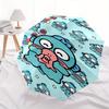 HangYodon Automatic Folding Umbrella-Simple 8-Rib Design, Bright Cartoon Pattern, Durable Iron Frame, Suitable For Travel, Outdoor, Beach-Cu