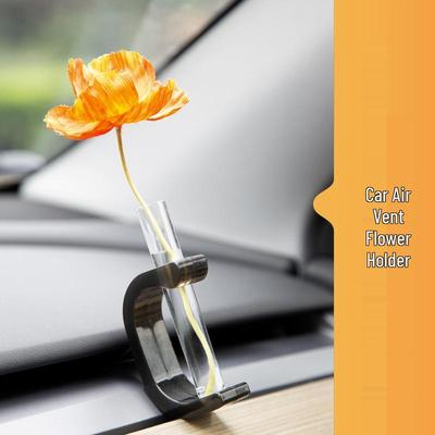 Car Air Vent Flower Vase & Aromatherapy Ornament - Creative Ikebana Decoration for Car Interior