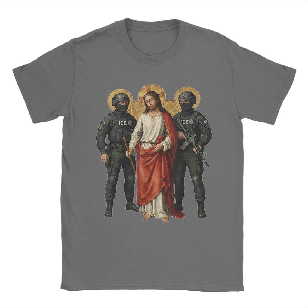 Ice Jesus TShirt Summer Hip Hop TShirts Unisexs Cotton ONeck Plus Size 5XL Clothing ShortSleeved Vintage Tshirt