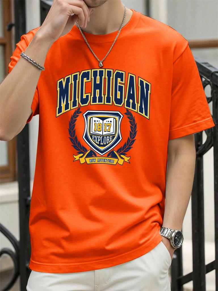 The Sacred Medal Of Usa Print Men T Shirt ONeck Loose Streetwear Trendy Cotton Short Sleeve Summer Unisex Hip Hop TShirt