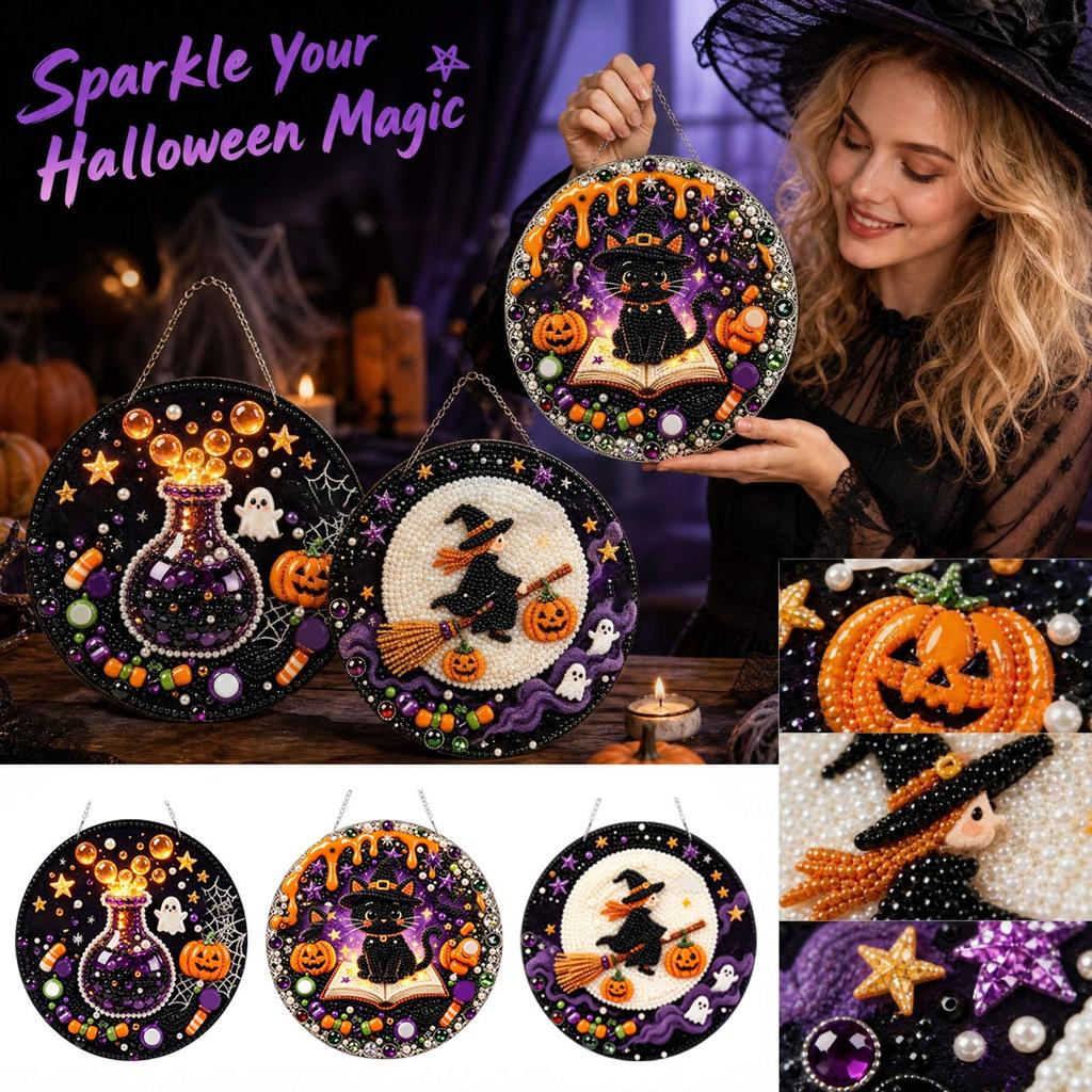 Halloween Hängeschild-Set - Acryl-Set für DIY-Feiertags-Heimdekoration