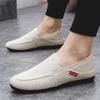 Fashion Minimalist Male Shoe Plus Big Size Canvas Slip-on Sneakers Non-leather Without Retro Legitimate In Promotion Men's Casual Shoes