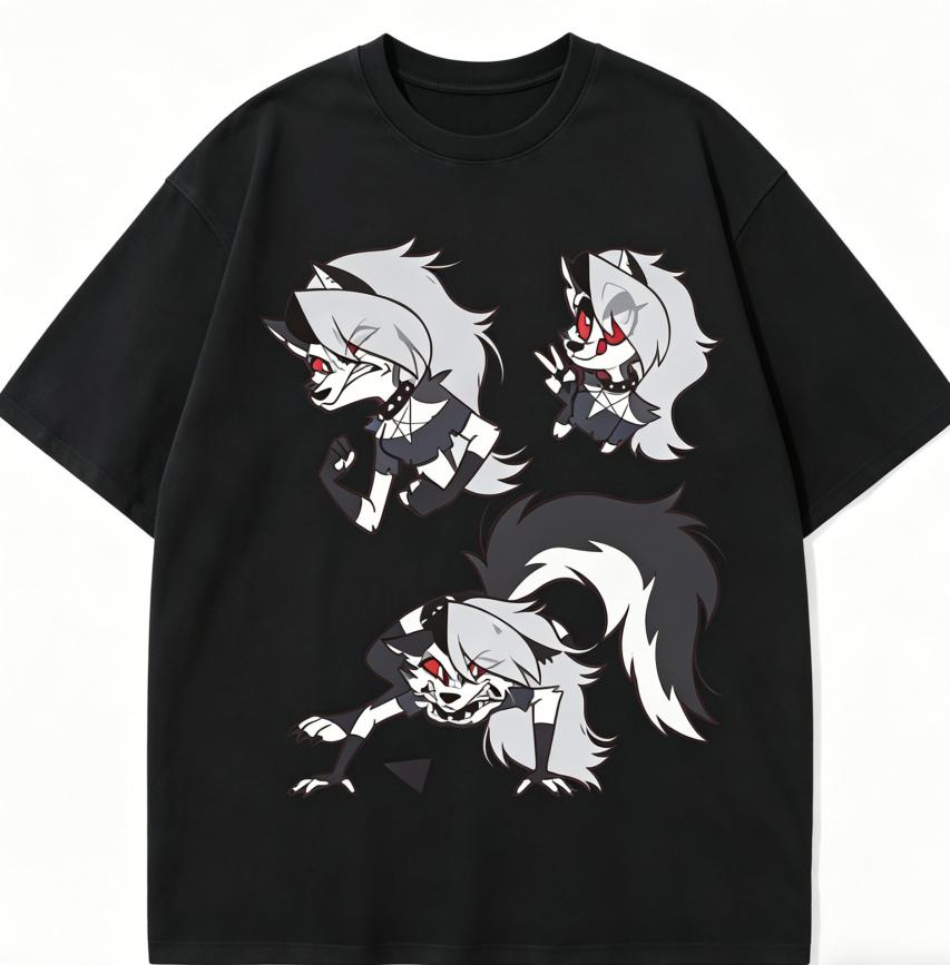 Helluva Loona Anime Milovník Praná Tričko Celoroční oblečení vysoká kvalita osobnost Oblečení Velikost Plus Unisex Nový Model Pár triček
